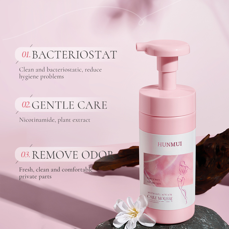 OEM ODM Private Label 200ml Nicotinamide Care for Intimate Skin Daily Body Wash Foam Intimate Wash for Women