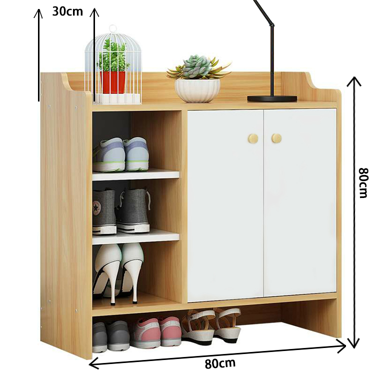 Entryway Living Room 3 Tier Shoe Racks Wood For Home Cabinet