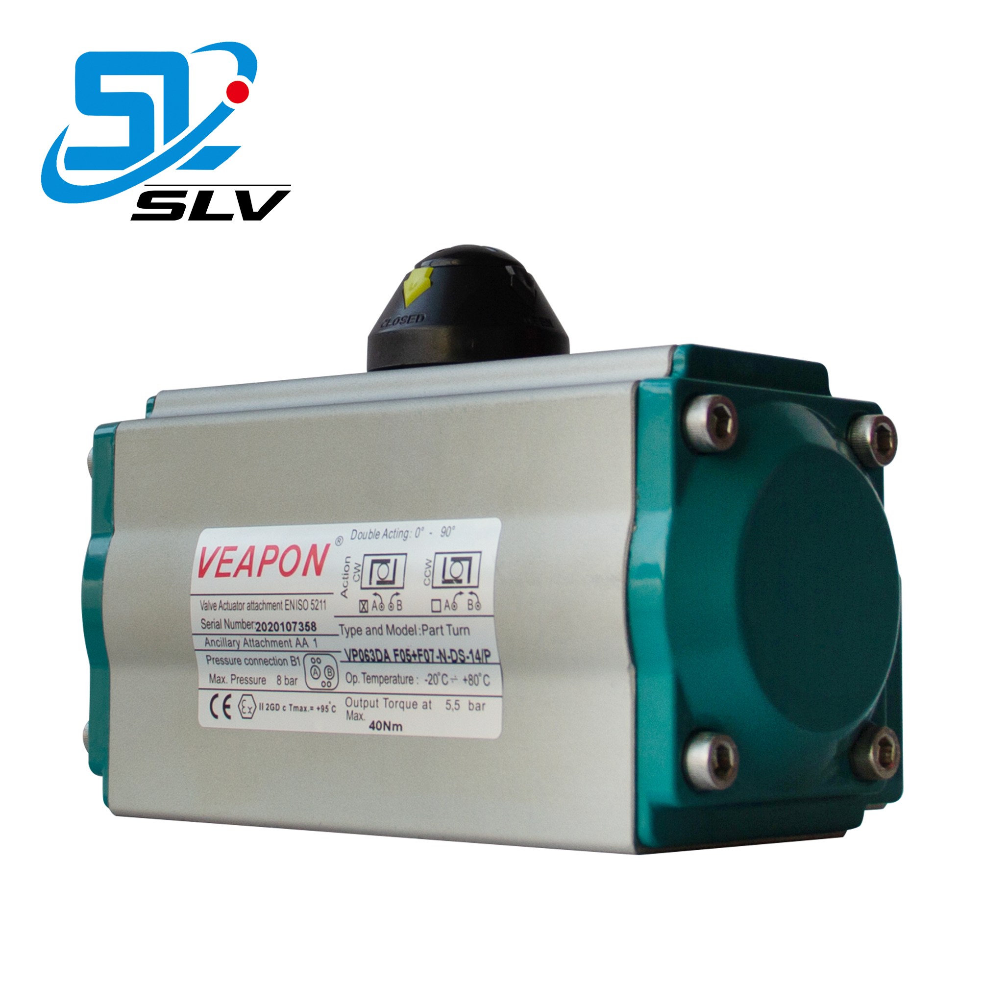 VP052DA Double Acting Rotary piston Pneumatic Valve Actuator