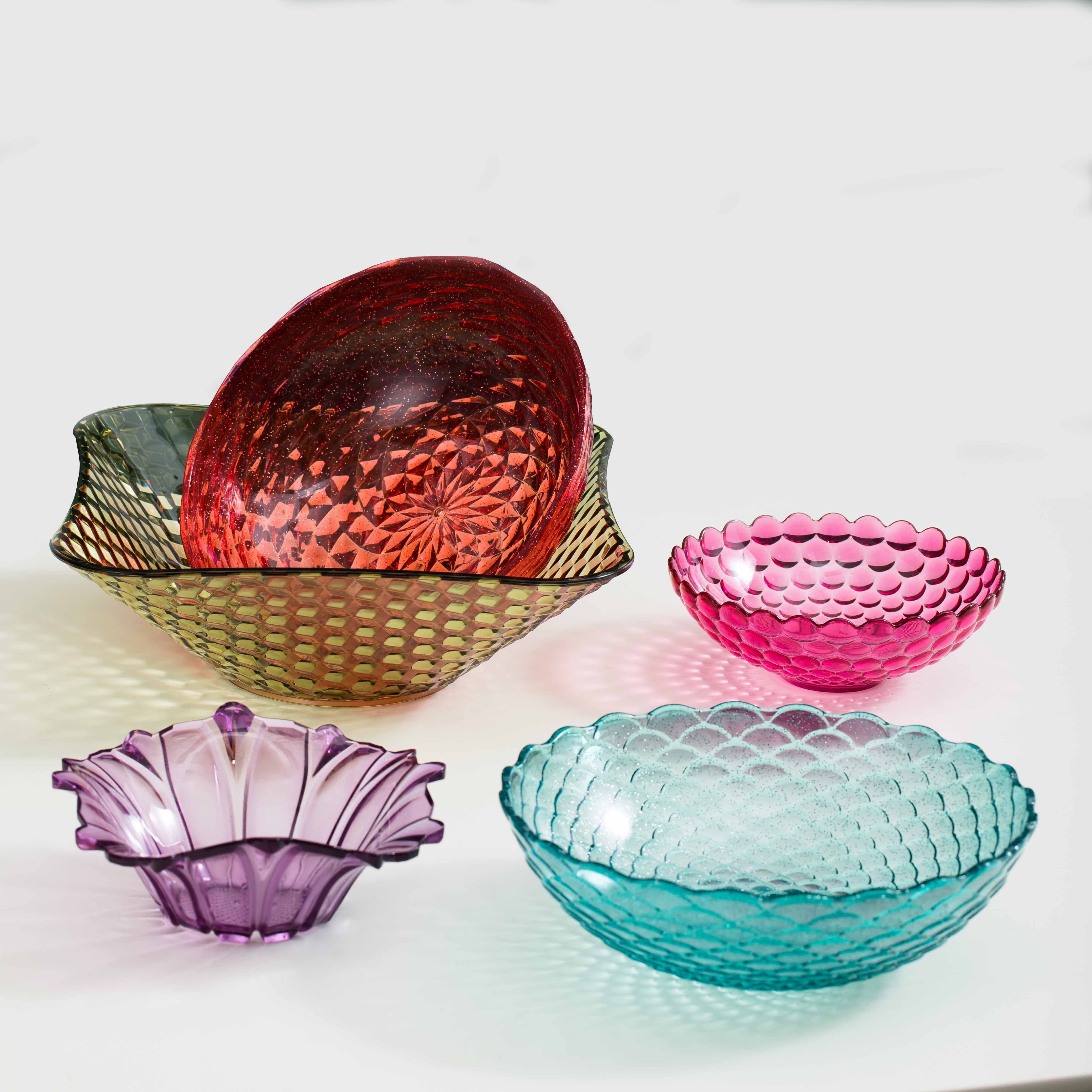 Factory wholesale party decor dishes decorative plates Crystal sundry tray fruit plate
