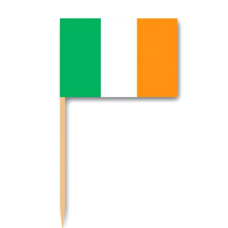 Decor Countries Toothstick Irish Flag Toothpicks Round Food Cocktail Stick Wedding Cupcake Toppers