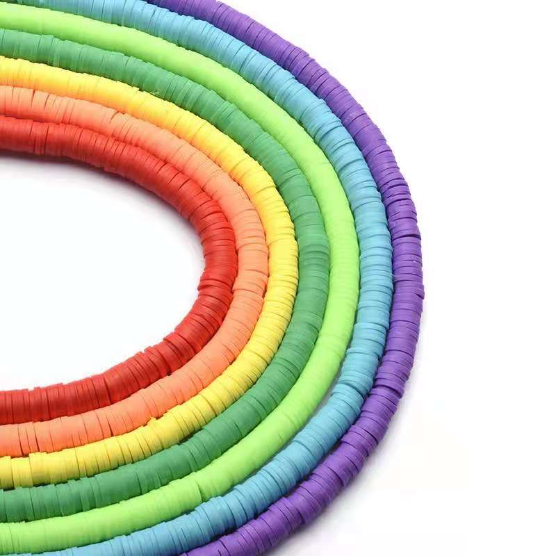 Candy Color Mixed multicolor 4/6mm DIY Soft Ceramic Polymer Clay Beads Slice Loose beads Beaded for Jewelry Making