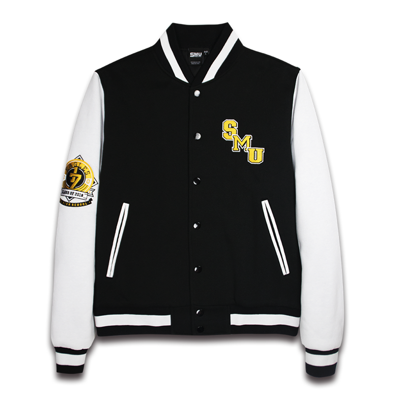 Fleece Custom Button Up Varsity Bomber Jacket