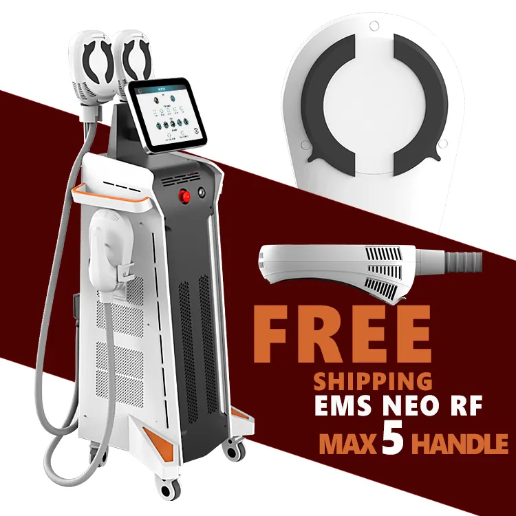 Aesthetics Ems Slimming Machine Rf 5 Handles Body Sculpt Ems Neo With Rf Weight Loss Skin Tightening