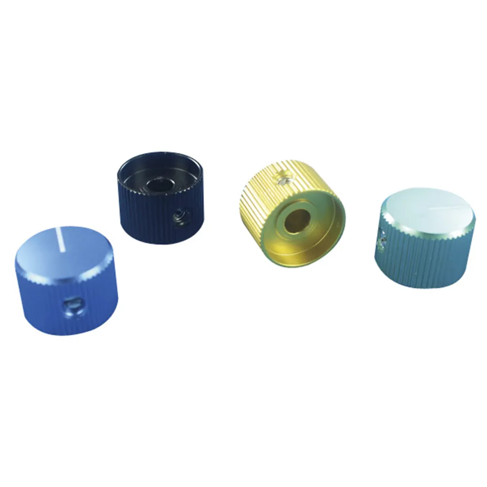 Electrical 6MM Shaft Brushed Aluminum Potentiometer Guitar Knobs
