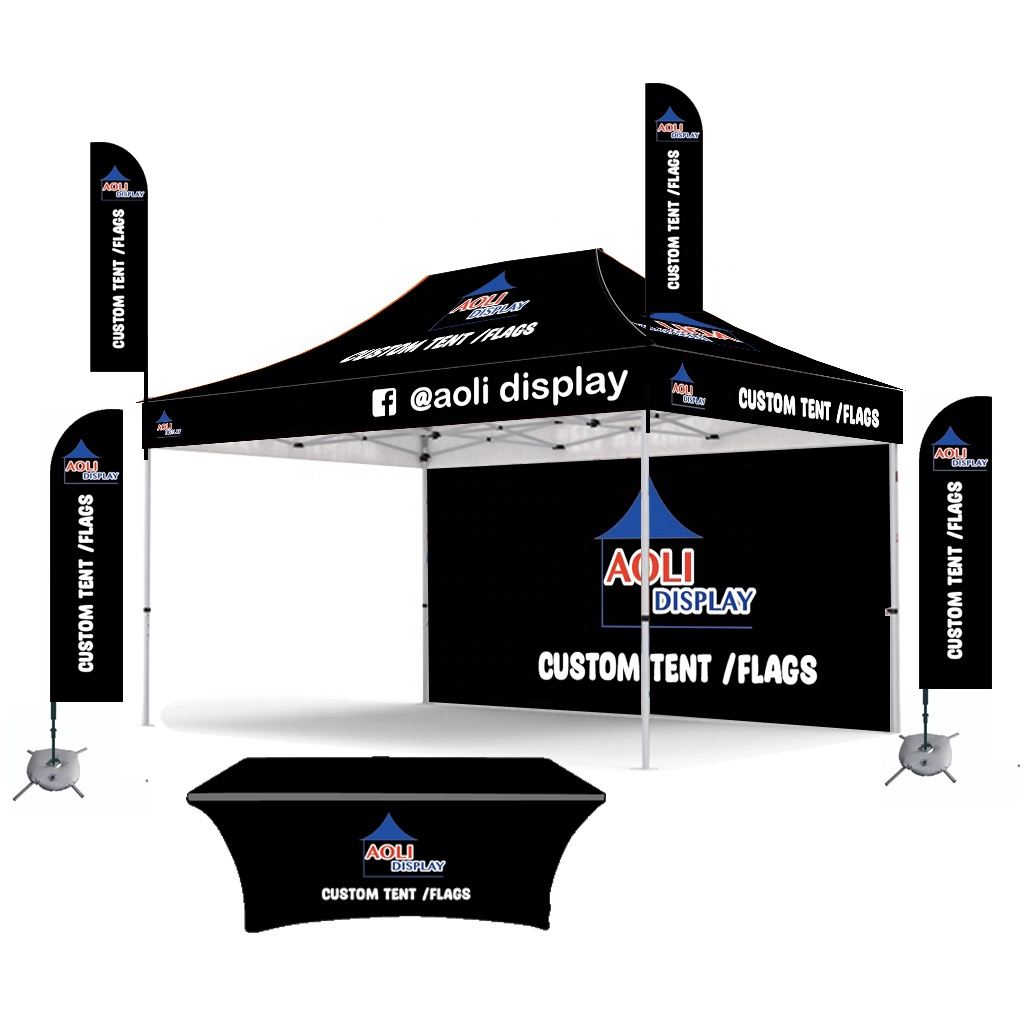 Custom Steel Canopy Tent Advertising Pop Up Tents For Trade Show Display Events