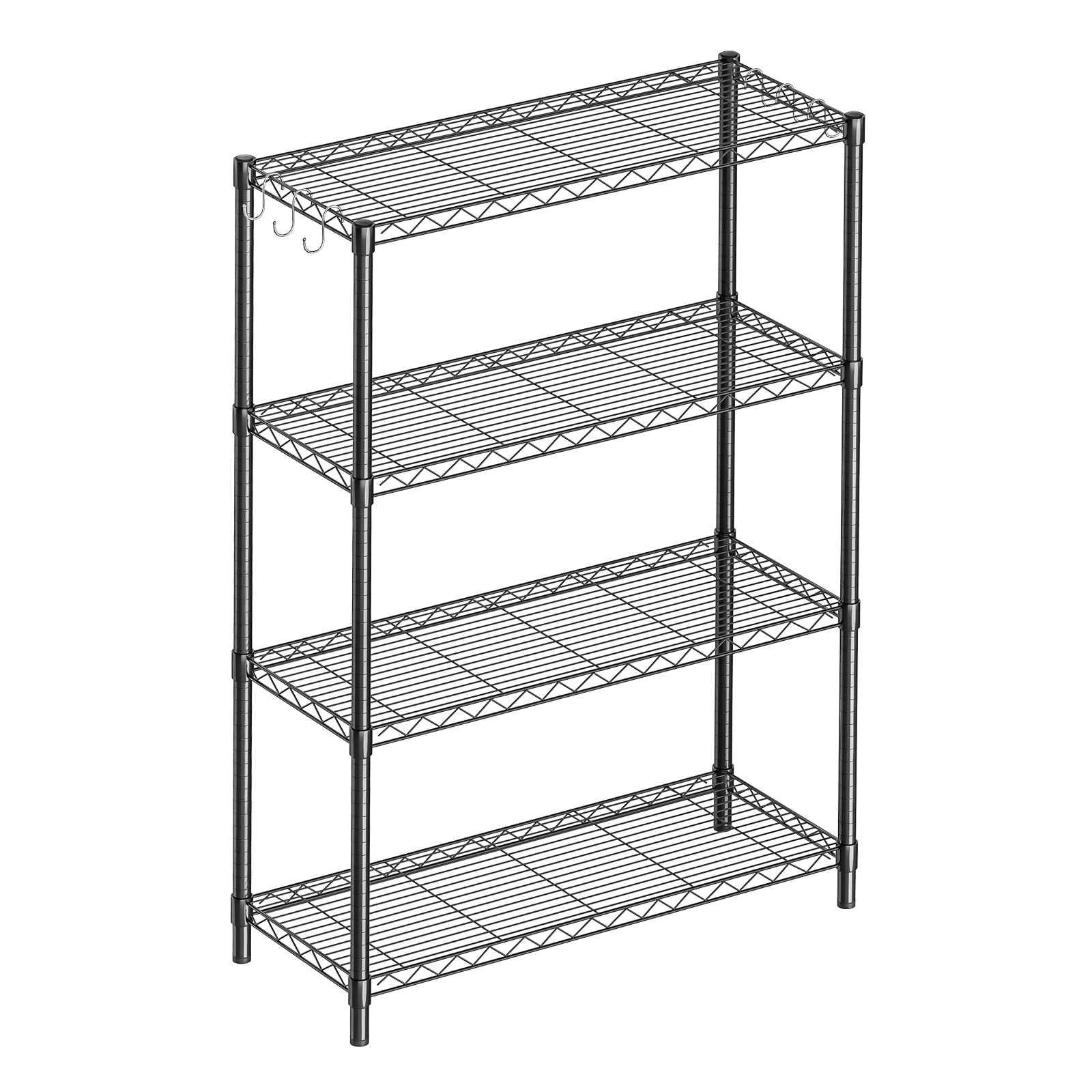 Guanriver 4 Tier Wire Chrome Metal Shelving Rack for Vegetable, Foods and Goods