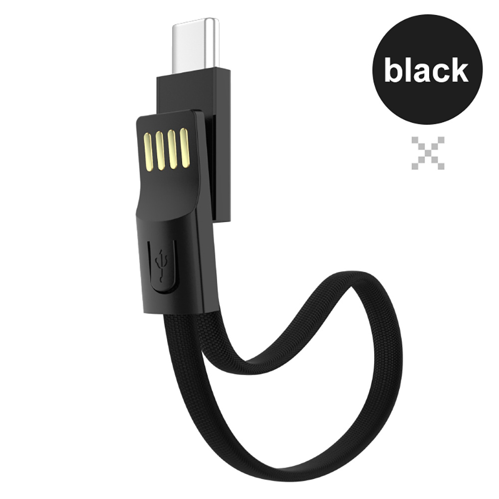 Portable Charging/Sync Keychain Cable Compatible with Appl+e i+Phone/iPad/ai+rPods and All Android micro USB Type C Devices