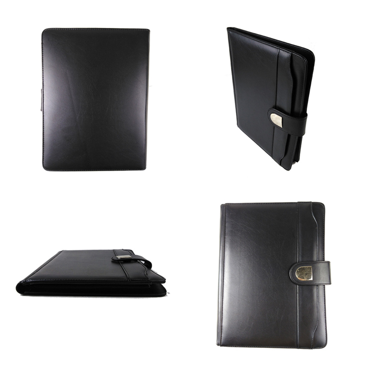 A4 Business Portfolio with magnetic closure PVC business card slots portfolio