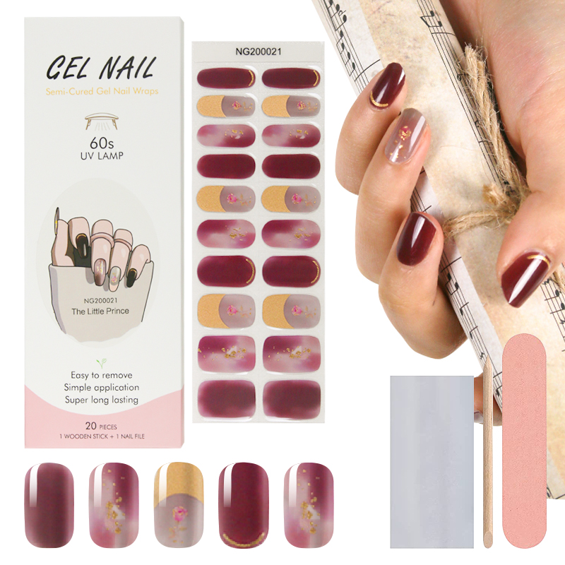 wholesale korean gel nail stickers real gel polish nail strips