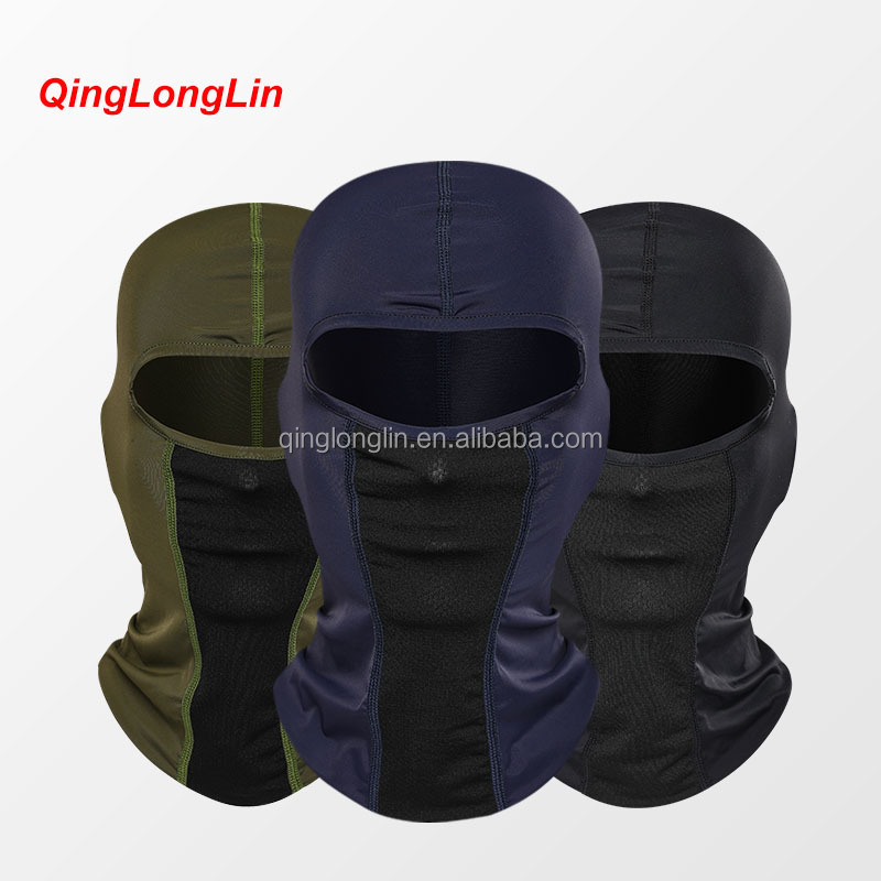 Qinglonglin Outdoor Sports Balaclava Motorcycle Cycling Full Face Mask Stitching Fabric