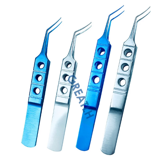 Capsulorhexis Forceps Angled/straight head 105 mm titanium reusable stainless steel microsurgical instruments ophthalmology