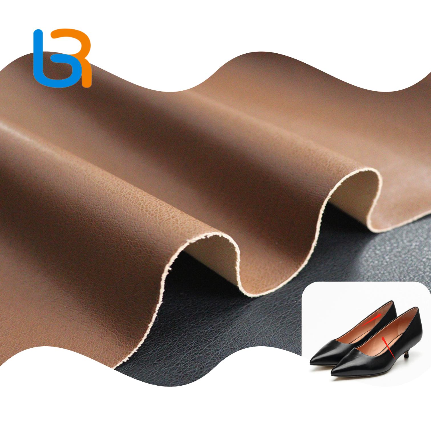 Synthetic lining pig skin PU leather for making shoes upper lining