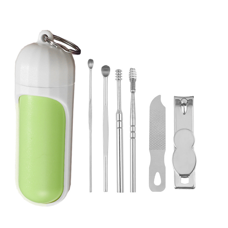 New Design Household Beauty Pedicure Kits 6 Piece Earwax Spoon Set Includes Manicure Clipper