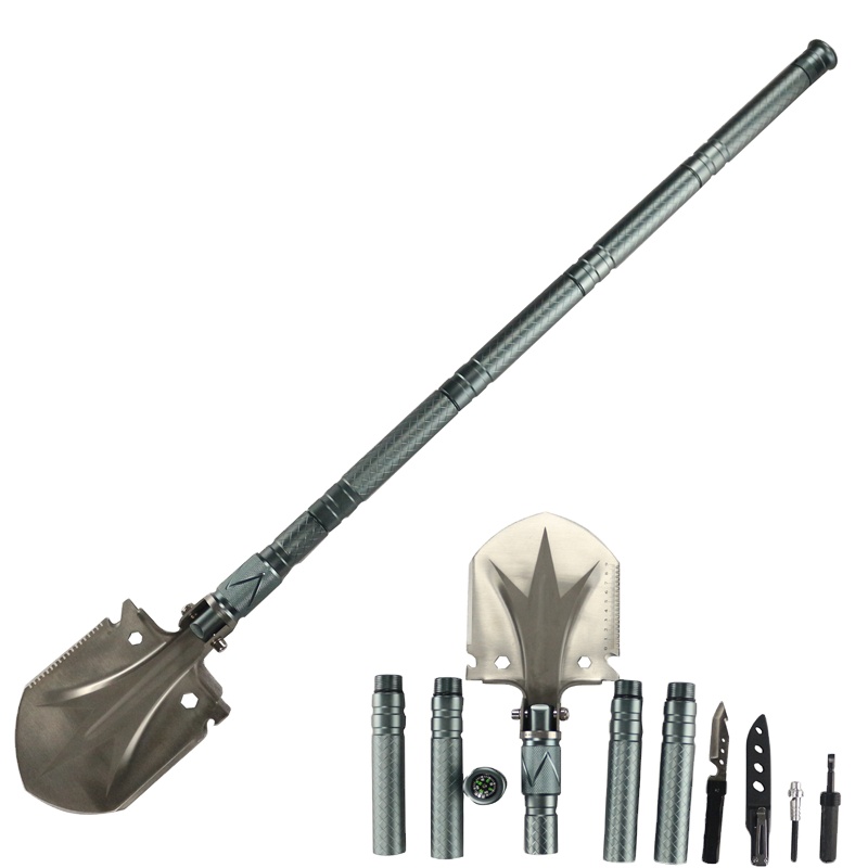 High quality comfortable handle mulit camping survival foldingTri-fold shovel