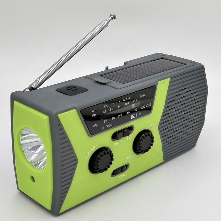 Оптовая продажа, портативное мини-радио AM FM Япония PSE на солнечной батарее с портативным зарядным устройством, персонализированное многофункциональное USB-радио с ручной зарядкой