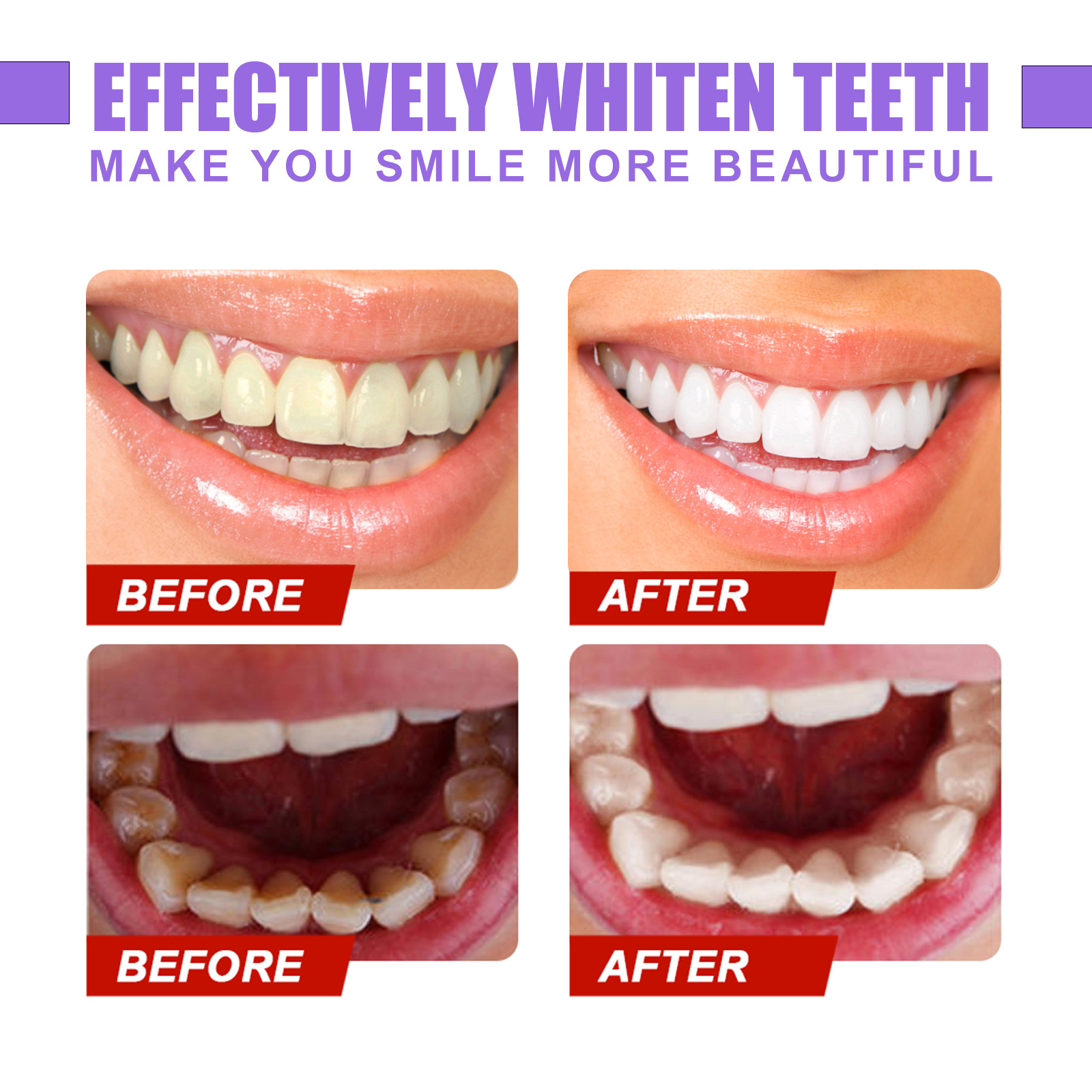 Wholesale Teeth Whitening V34 Colour Corrector 30ml Purple Teeth Whitening Toothpaste Private Label