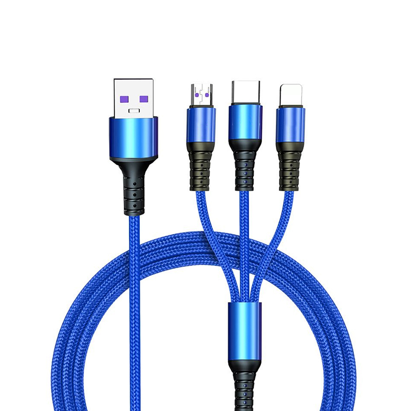Дешевый супер быстрый зарядный кабель 5А 3 в 1 USB кабель Micro USB 1 к 3 мобильный телефон зарядный USB кабель для передачи данных