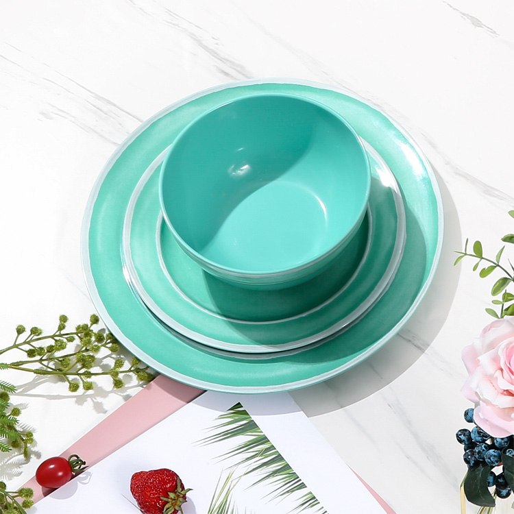 Ensemble de vaisselle cuisine dinner set dinnerware usa, melamine asian dinerware dish sets service for 8