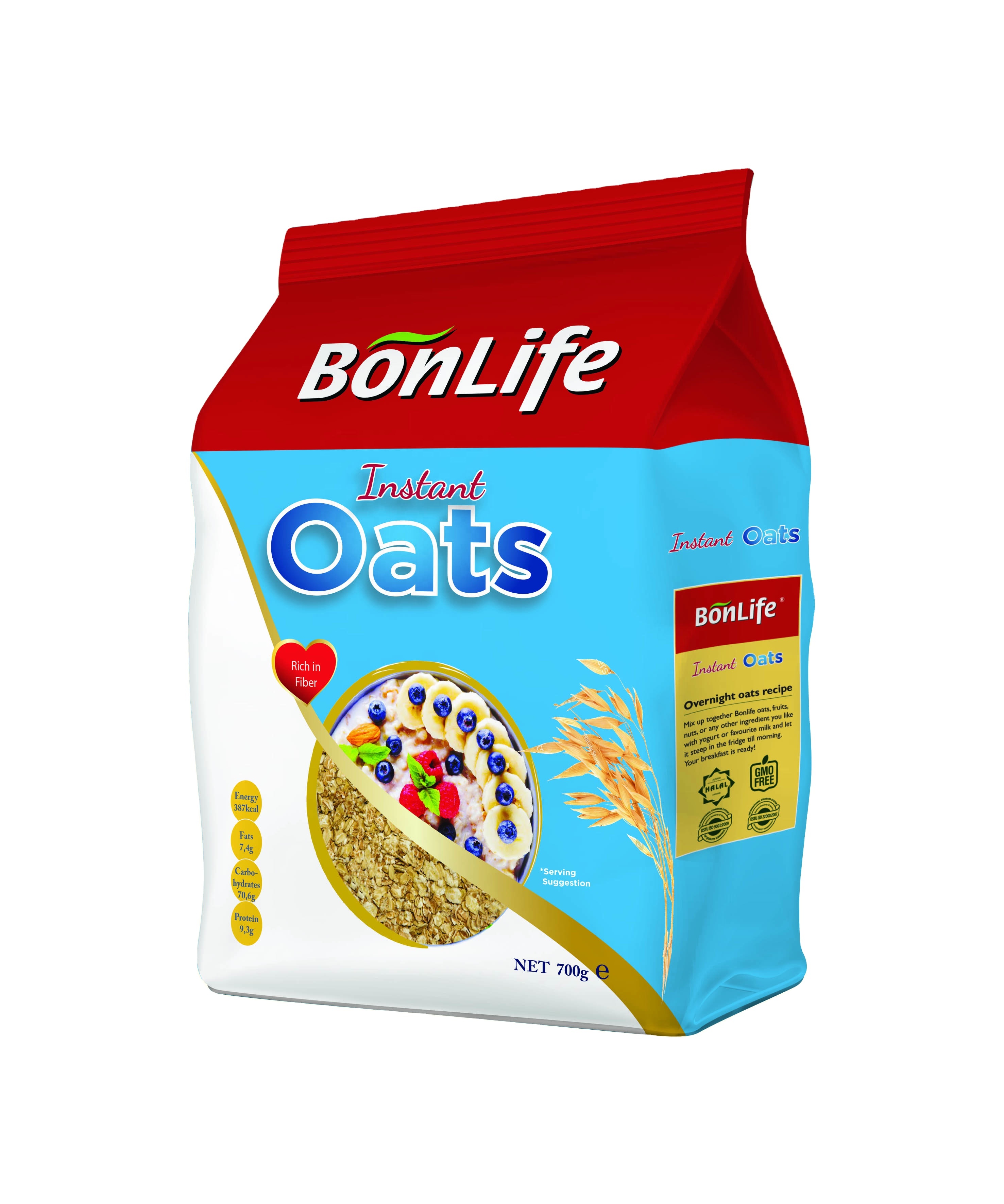 Овес мгновенного действия BONLIFE 700 г в полипропиленовом пакете