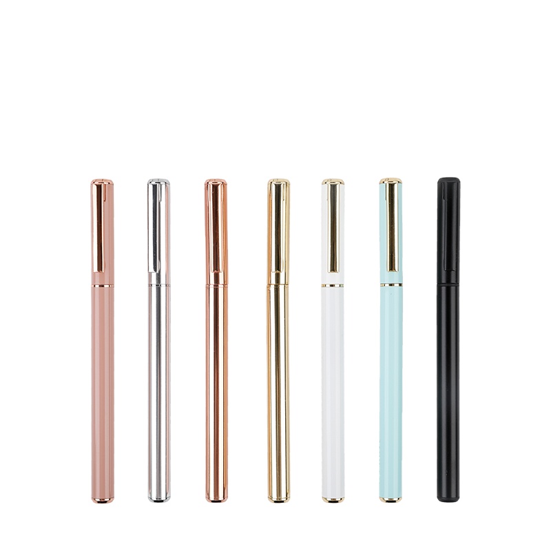 GA606200 Customized Logo Smooth Writing Multi Colored Metal Gel Ink Pen With Cap