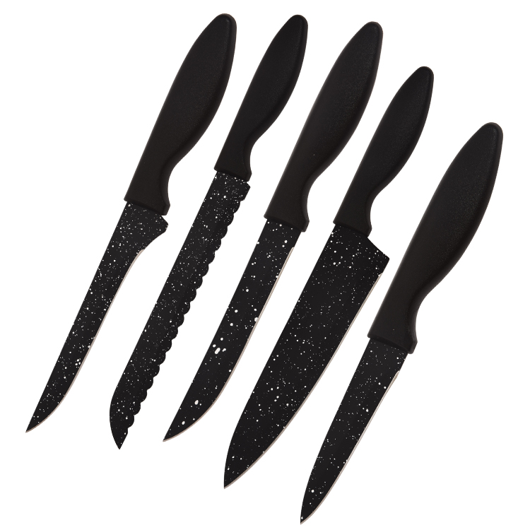 2021 Popular Amazon 5 Pieces Kitchen Knvies Set Stainless Steel Knife Stet