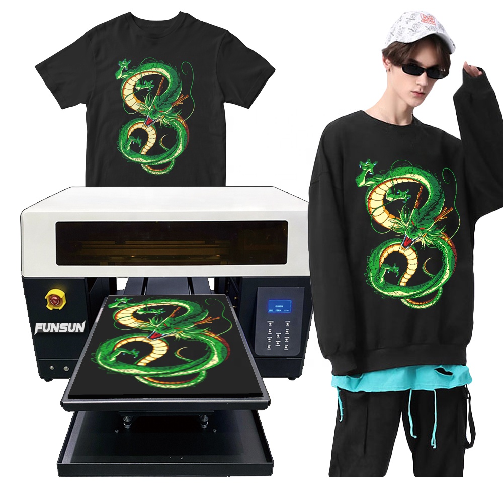 Funsun Fast Speed Industrial Double i3200 4720 Heads 38*50cm DTG Printer Custom T Shirt Printing Machine with Large Pallet