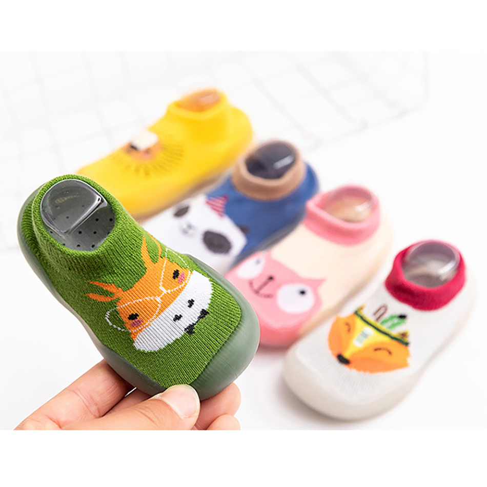 Baby First Walkers for 6 8 12 Months 2-3 Years Infant Socks Rubber Soles Anti Slip Shoes New Born Baby Learning to Walk