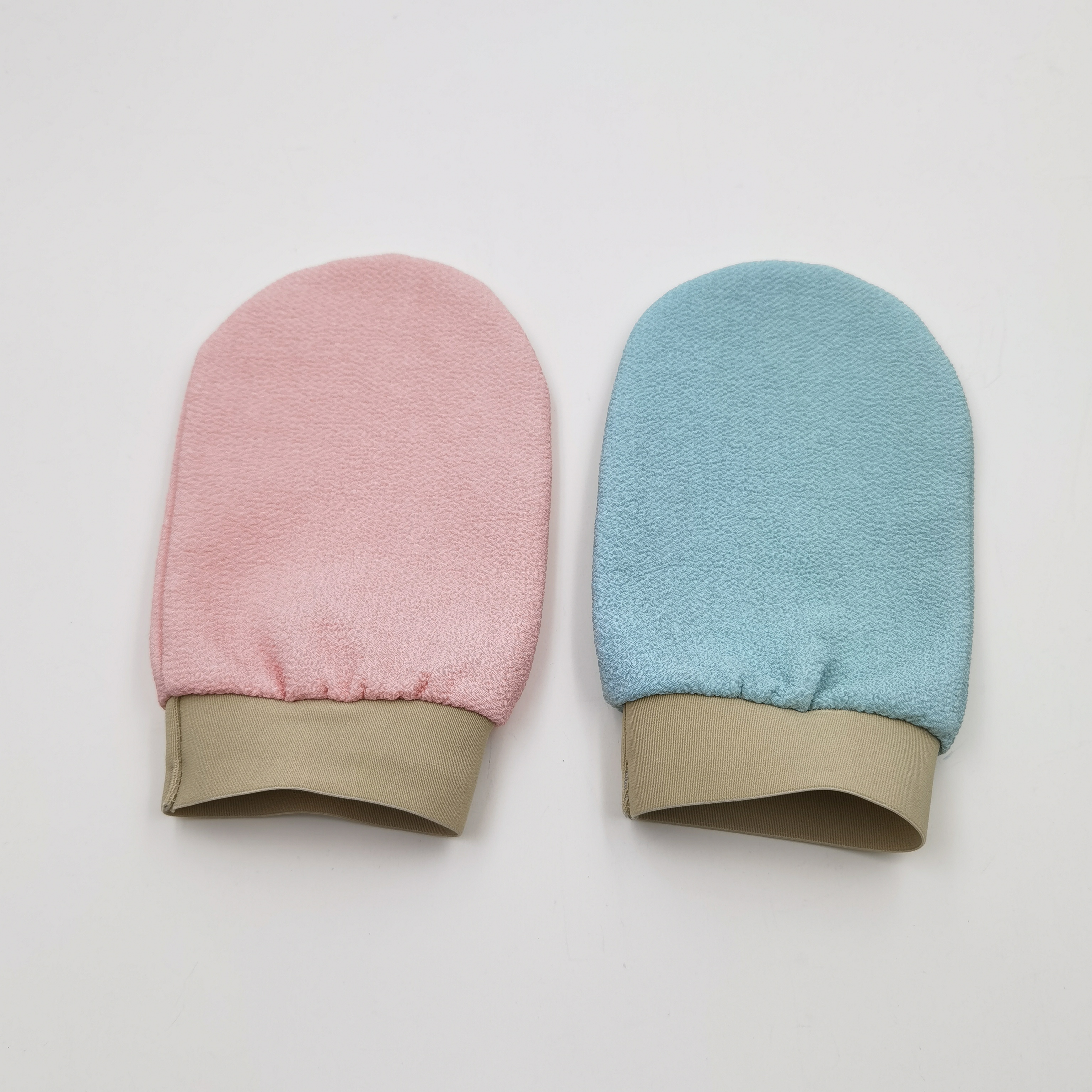 Viscose Rayon Polyester Hammam mitt With Package Hook Exfoliating Bath Glove Pink Korean exfoliate Shower Scrubber Glove