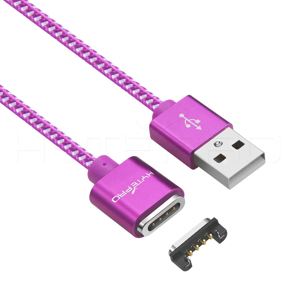 Позолоченный правый угол pogo pin светодиодный магнитный USB кабель зарядное устройство