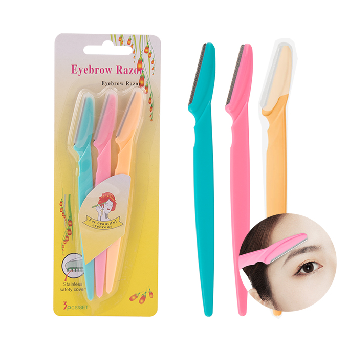3pcs pack mini eyebrow razors facial hair remover twinkle shape shaper dermaplaining set eyebrow and facial razor
