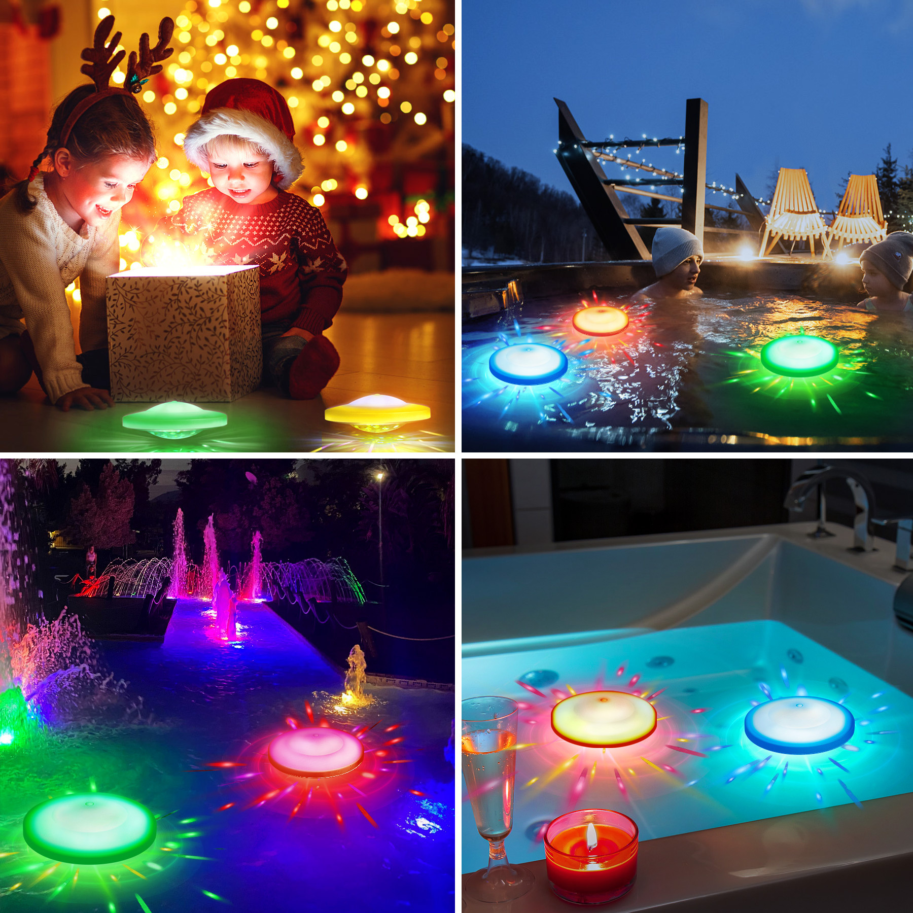 2025 New Cross-Border RGB LED Water Float Lamp IP67 Waterproof Swimming Pool Atmosphere Lamp with Creative Design for Garden Use