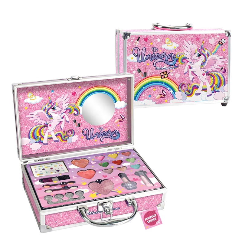 Wholesale Fashion Princess Cosmetic Case Kit Pretend Play Beauty Real Girl Play Makeup Toy Sets For Kids Birthday Gift