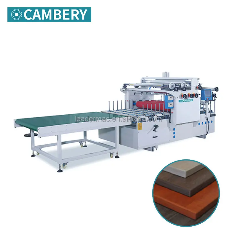 woodworking machinery profile wrapping machine China CAMBERY hot glue melamine profile wrapping machine price