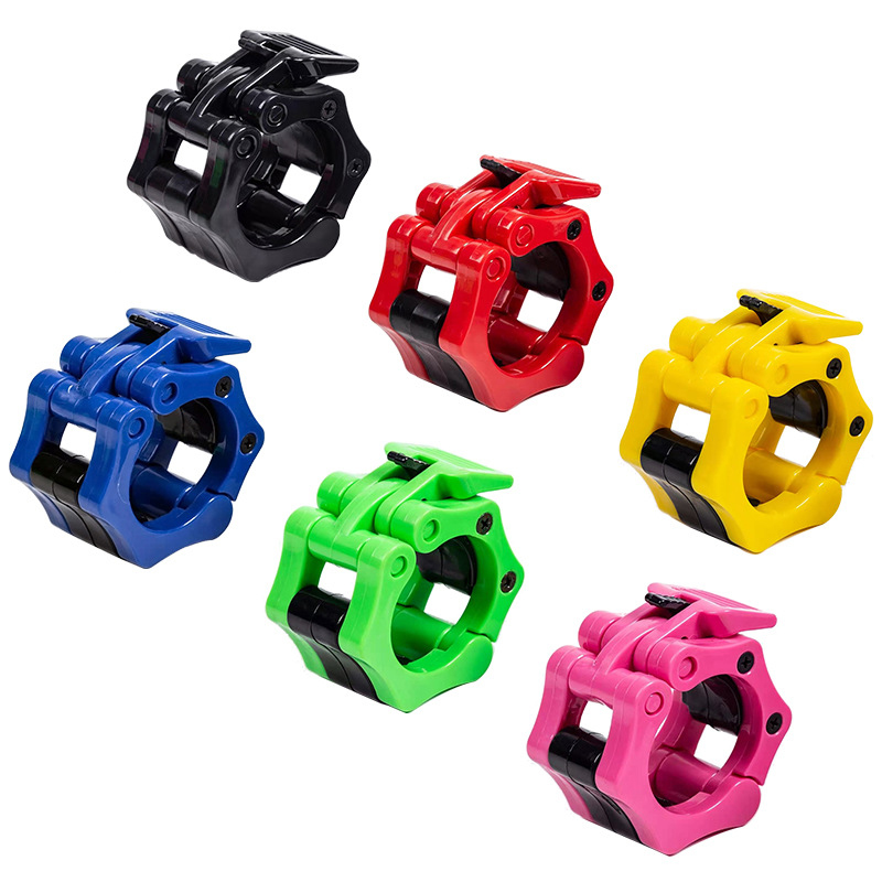 Factory Wholesale Stock Plastic Barbell Bar Collars for Fitness
