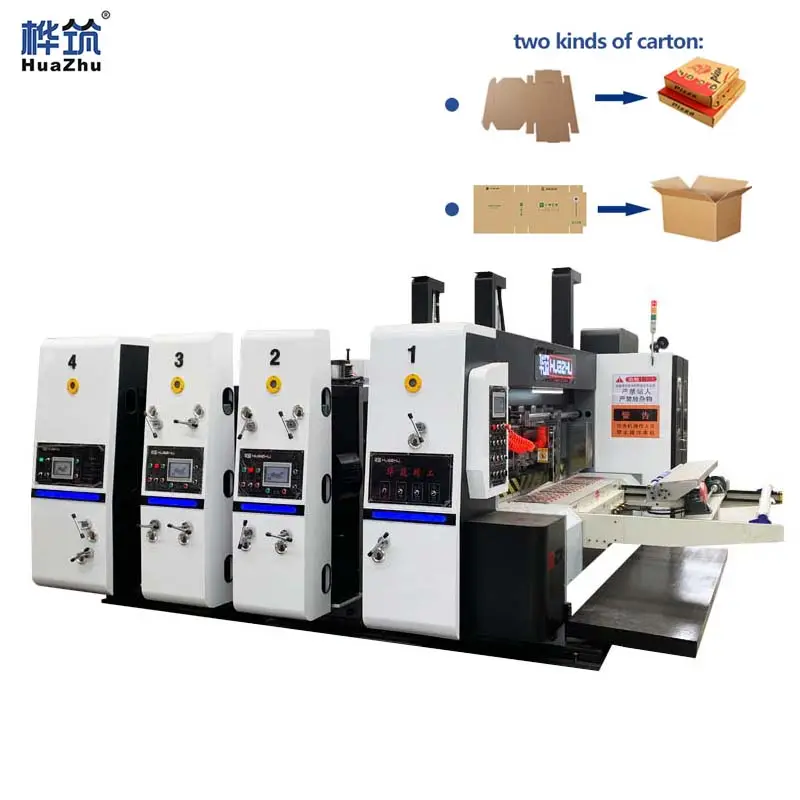 Die-cutting Slotting 2 Colors Printing Machine For Corrugated Carton