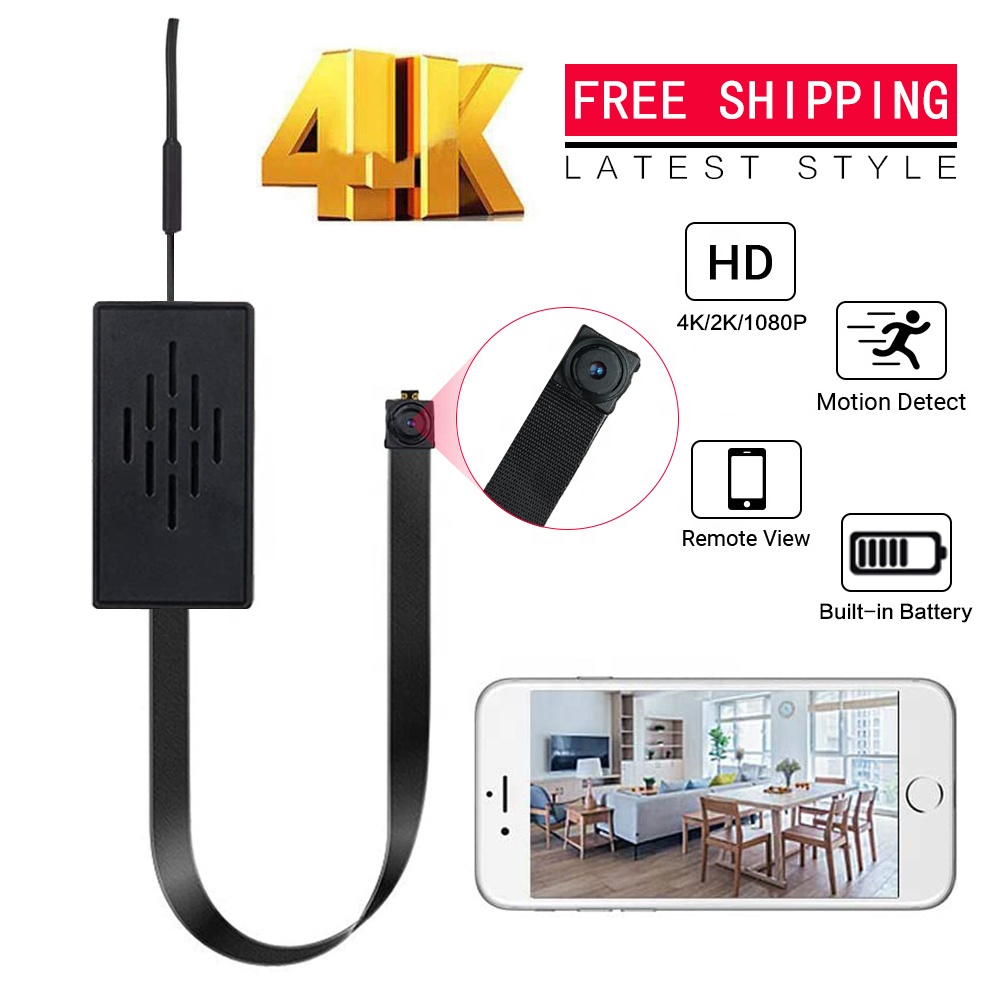 Бесплатная доставка HD 4K DIY портативная Wi-Fi IP Мини шпионская камера ночного видения Удаленный просмотр P2P Беспроводная микровидеокамера видеорегистратор
