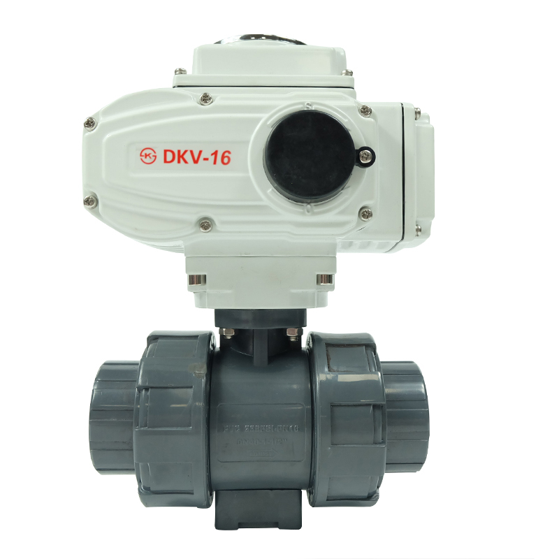 DKV high efficiency 220V 1 inch pvc water plastic thread electric ball valves