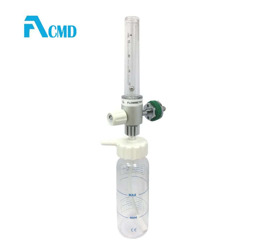 ACMD Aluminum Body medical Oxygen Flowmeter regulator with Humidifier Bottle