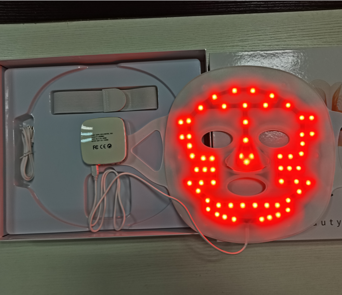 Anti-aging beauty face spa near infrared red blue green colorful wireless silicon light therapy led facial masks