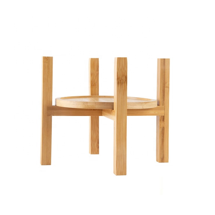 Bamboo Wood Holder Stands for Flower Pots and Vases