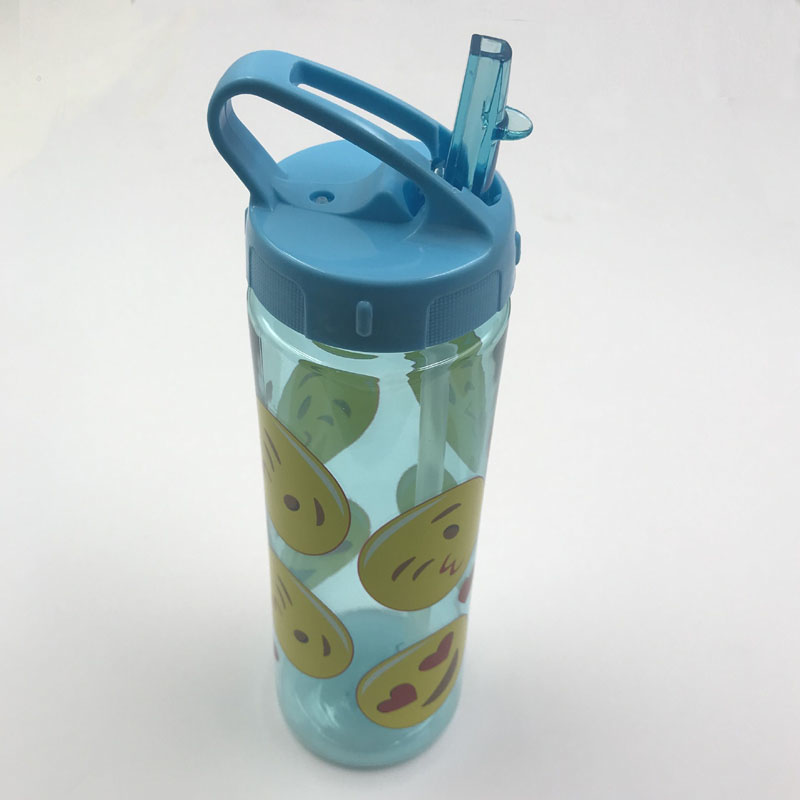Новая 100% пищевая BPA бесплатная пластиковая детская бутылка для воды с соломинкой