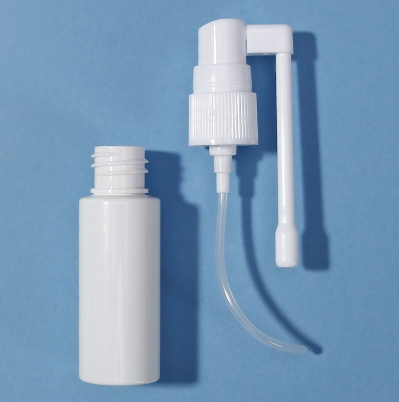 empty plastic oral spray packaging wholesale White 20mL Nasal and Oral Spray Bottles