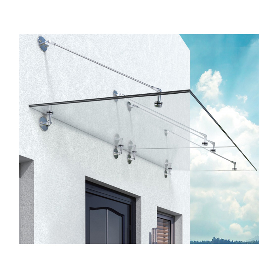 modern design glass awnings canopy AISI316 corrosion resistance awnings canopy glass system