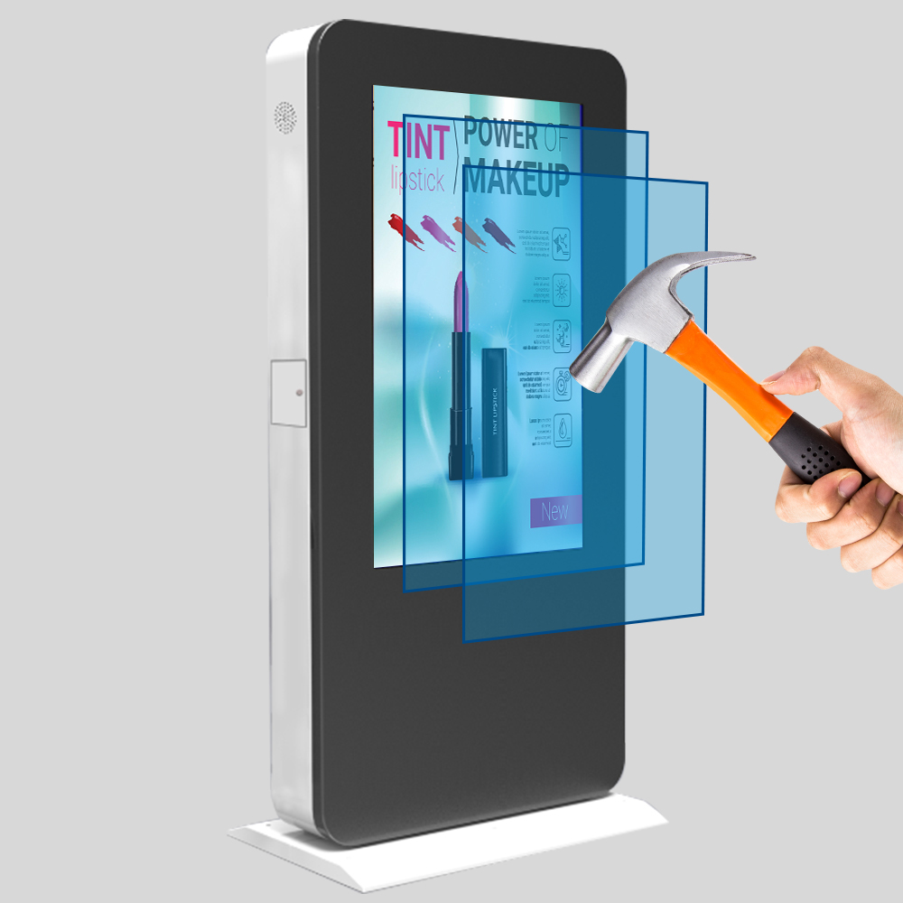 55inch Professional outdoor kiosk Floor Standing LCD Screen Totem kiosk Advertising Digital Display with high Brightness