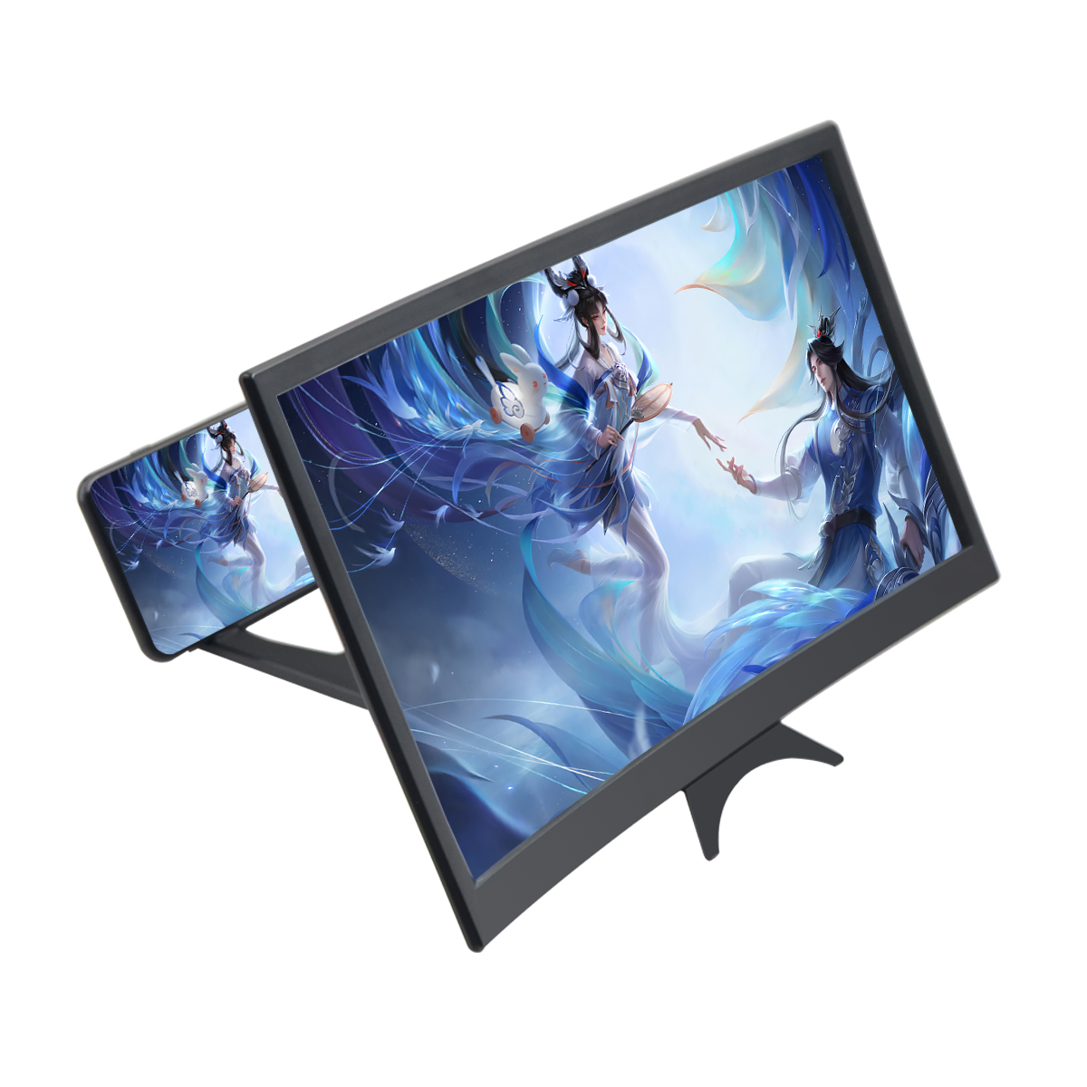14 Inch Foldable Movie Video Lazy Desktop Mounts Supports All Smartphones 3d Hd Cell Mobile Phone Screen Magnifier