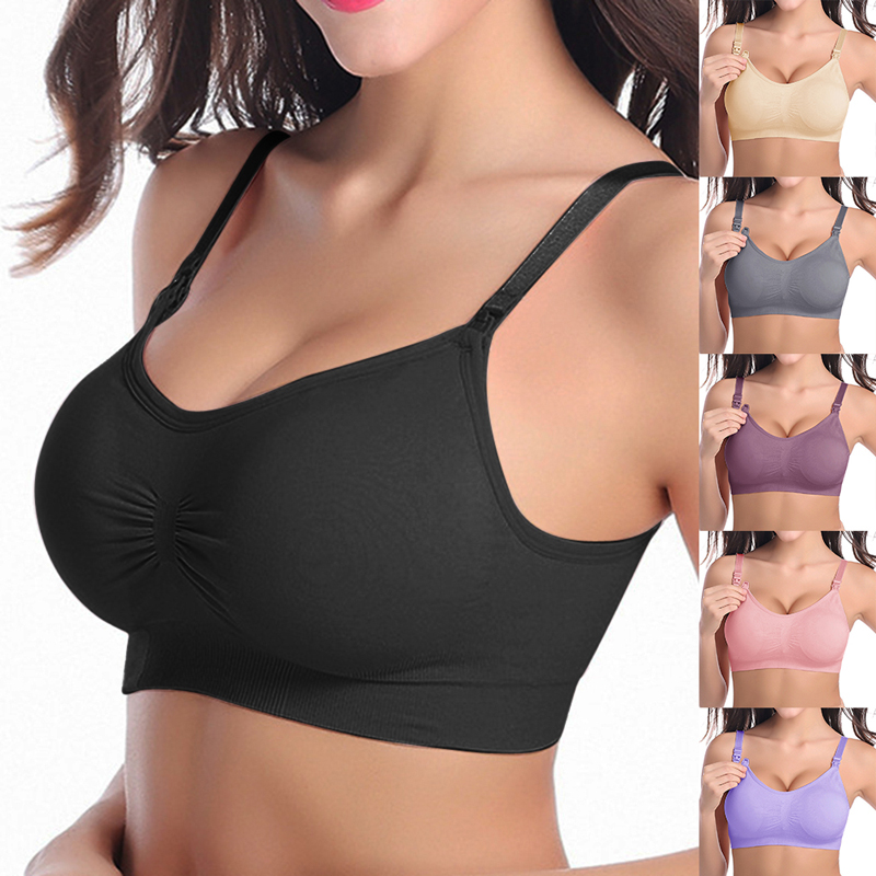 Nursing Cotton Women Pregnancy Front Buckle Maternity Mother Breastfeeding Ladies Lactation Maternal Bra For Pregnant Baby Pump