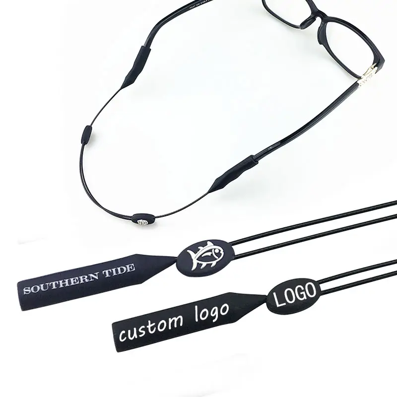 Fashion high-grade ultralight adjustable no tail silicone sunglass cord holder silicone eyewear retainer glasses strap