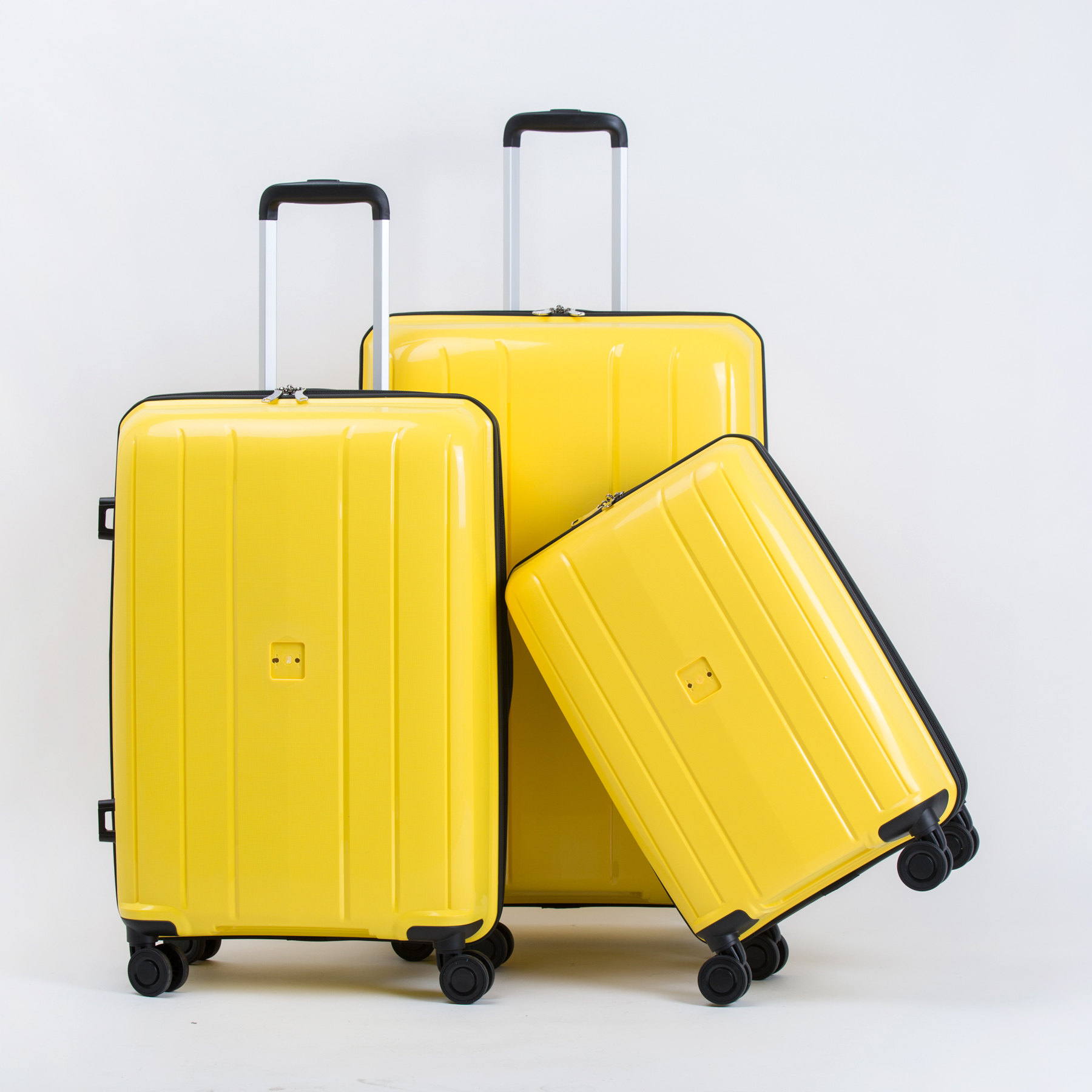Luggage High Quality trolley luggage PP material aluminium trolley supper lighter hot item 2021 sale Fashion