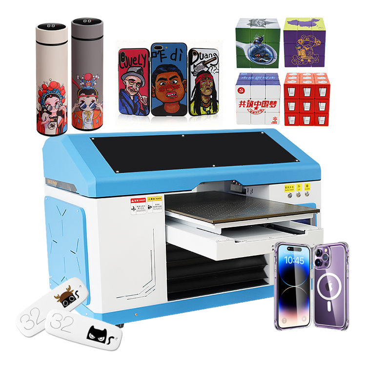 Goosam Dual Head Desktop Mini Small A5 A4 A3 Mobile Phone Case Inkjet Led Uv Printing Machine Uv Flatbed Printer For Acrylic